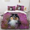 NYSMGS 200 x 200 cm Shetland Sheepdog Duvet Cover Set with 2 Pillowcases view 2
