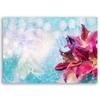 Feeby 1-Piece Nonwoven Canvas Wall Art, 30 x 20 cm, Blue Lily Nature Print view 2