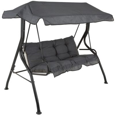 PATIO Luna/Kate Small Balcony Swing, 130 cm Seat, Cushions and Adjustable Canopy
