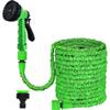 CLMCL 30 m/100 ft Expandable Garden Hose with 8-Function Spray Nozzle, Green view 1