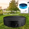 XNSHUN Round Pool Cover for Dog Pools, UV-Resistant Foldable Cover, Black view 2