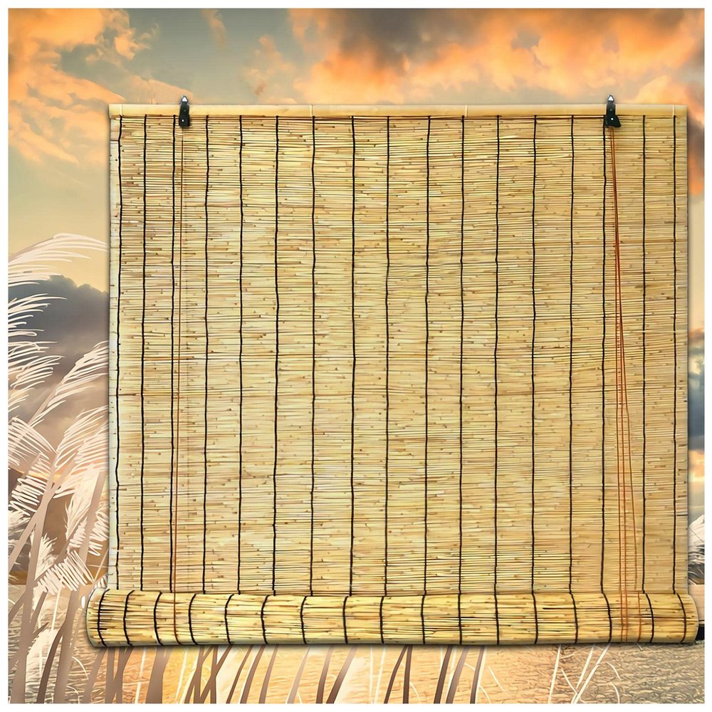 Natural Reed Curtain Blind, 31.5 x 112.2 in