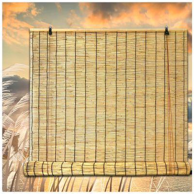 Natural Reed Curtain Roller Shade, 40 x 295 cm