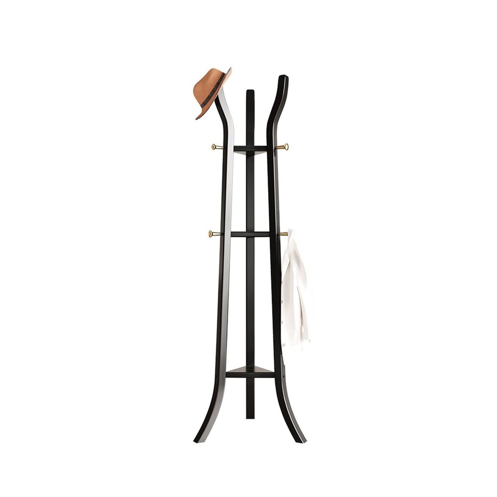 Modern Freestanding Coat Rack, Black
