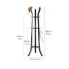 Modern Freestanding Coat Rack, Black view 2