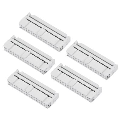 sourcing map 10-Pack 30-Position 2.54 mm Double-Row IDC Socket for Ribbon Cable