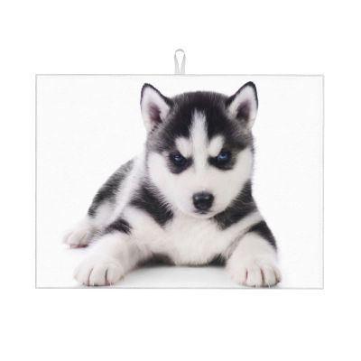 Microfiber Dish Drying Mat with Dog Design, 45.7 x 61 cm