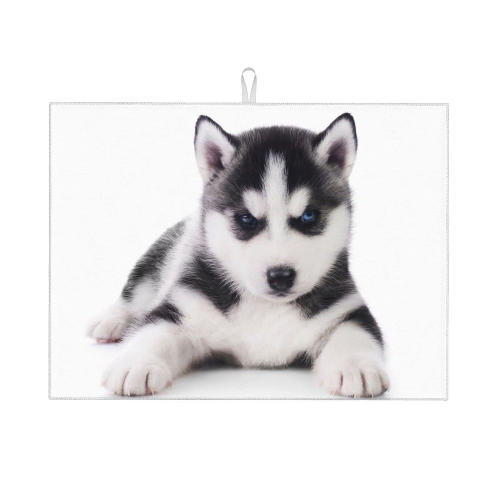 Microfiber Dish Drying Mat with Dog Design, 45.7 x 61 cm