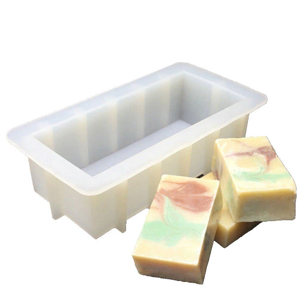 Flexible Rectangular Silicone Soap Mold, 1 L