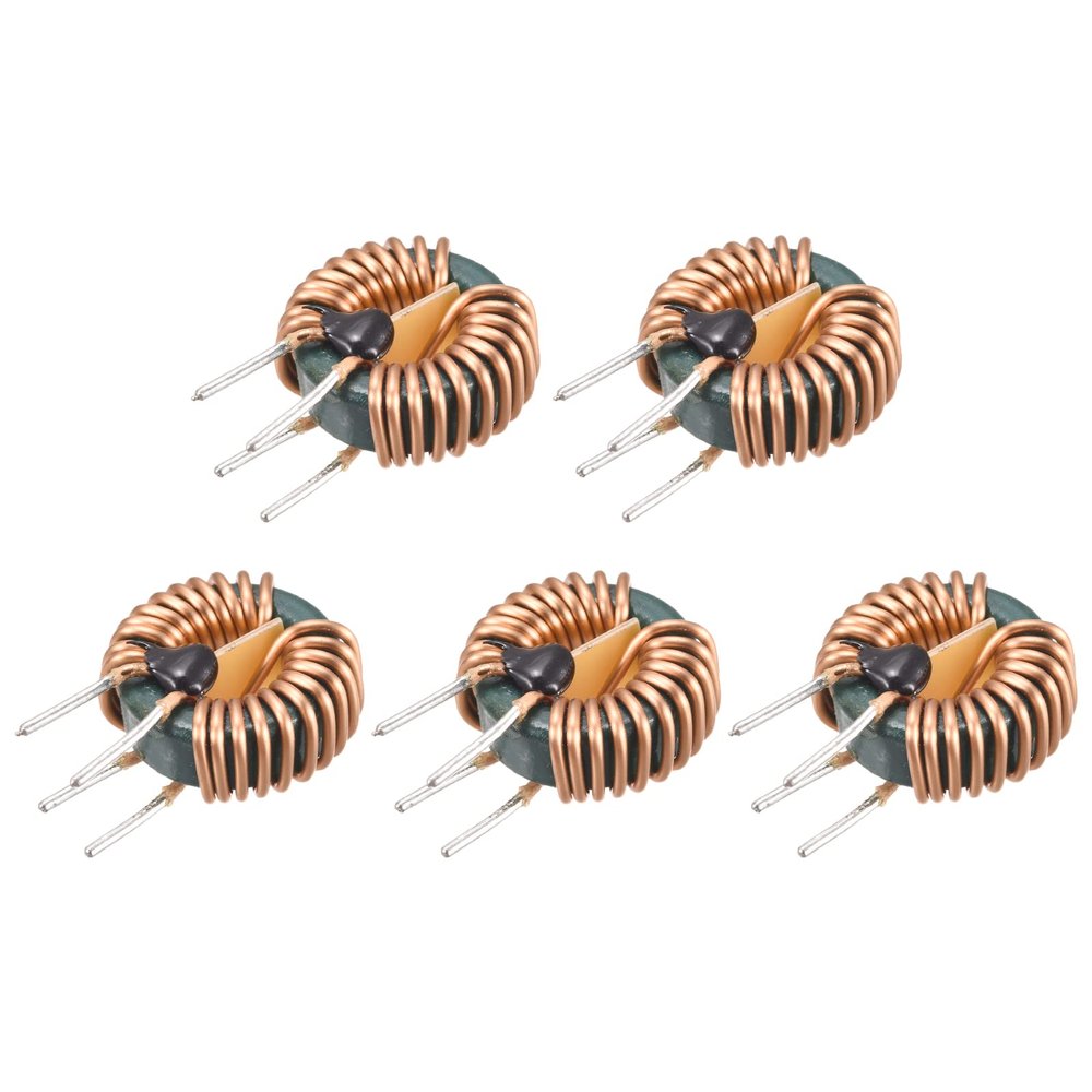 sourcing map 5 Pcs Toroidal Inductor Copper Coils, 1 mH 10 A