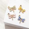 Aeromdale Enamel Charms, 10 Pieces, Glittering Dragonfly Shape, Pendants for Bracelets, Necklaces and Jewelry, DIY Accessory, 12 x 11 mm, C, 1 Set view 2