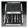 5-Piece HSS Cobalt Step Drill Bit Set with Aluminum Case, Blue view 4