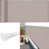 CHBIN Balcony Privacy Screen, No Drilling, 100 x 500 cm, Customizable, Opaque, Brown A view 1