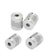 Greendhat 4-Piece CNC Motor Jaw Shaft Couplers, D19 x L25 mm Flexible Couplings, 6.35 x 6.35 mm view 1