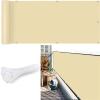 CHBIN Balcony Privacy Screen with Eyelets and Cable Ties, Beige, 100 x 500 cm view 1