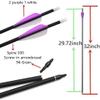 wolfman 32-Inch Carbon Arrows, Spine 500, for Recurve and Compound Bows, 6 Arrows + 1 Quiver, Purple view 3
