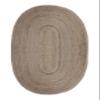 CASAVANI Round Jute Rug, Indian Handcrafted Woven Rug, Outdoor Doormat, Garden Rug, Kitchen and Dining Room Rug, Bohemian Living Room Rug, 120 x 240 cm (4 x 8 ft) view 1