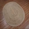 CASAVANI Round Jute Rug, Indian Handcrafted Woven Rug, Outdoor Doormat, Garden Rug, Kitchen and Dining Room Rug, Bohemian Living Room Rug, 120 x 240 cm (4 x 8 ft) view 4