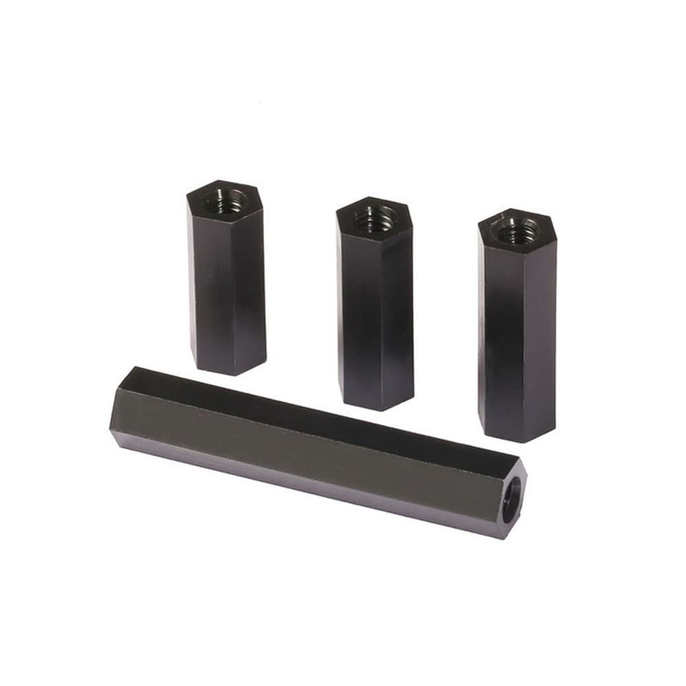 Black M2.5 x 8 mm Nylon Female Hex Standoffs, 100 Pieces