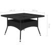 Gecheer 9-Piece Patio Dining Set for 8, Black PE Rattan with Glass Tabletop and Cushions view 3