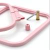 Nurge Square Plastic Embroidery Hoops, Cross-Stitch and Punch-Needle Hoop, Size M, Pink view 4