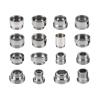 MMLFX 1-Piece Chrome-Plated Brass Faucet Aerator Adapter, Male/Female M22/M24, G1/2"/3/4" (M18-M22) view 1