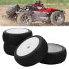 OKAT RC Wheels and Tires, 17 mm Hex, High-Performance, for 1/8 RC Off-Road Cars, White view 2