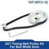 Pangyoo PYouo 2M/2GT Timing Pulley Set, 16T/80T, 1:5 Ratio, 5–20 mm Bore, for 6 mm 300-2GT Belt view 2