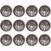 ZoTuoART Retro Engraved Metal Buttons, Round, Antique British Style, Style 01 Antique Silver, 20 mm, 12 pcs view 1