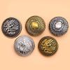 ZoTuoART Retro Engraved Metal Buttons, Round, Antique British Style, Style 01 Antique Silver, 20 mm, 12 pcs view 2