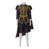 Men's Victorian Rococo Tudor Costume, Medieval Nobleman Outfit, Purple, M view 3