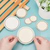 GORGECRAFT 6-Piece Mini Wooden Crochet Bag Base Set, 3 Sizes, Round Unfinished Solid Wood view 3