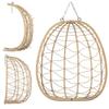 BAKAJI Hanging Chair for Garden, Indoor/Outdoor, Beige, 98 x 0 x 95 cm view 3