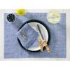 Solino Home Athena Linen Napkins, 20 x 20 in, Chambray Indigo, Set of 4 view 2