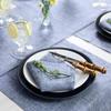 Solino Home Athena Linen Napkins, 20 x 20 in, Chambray Indigo, Set of 4 view 3