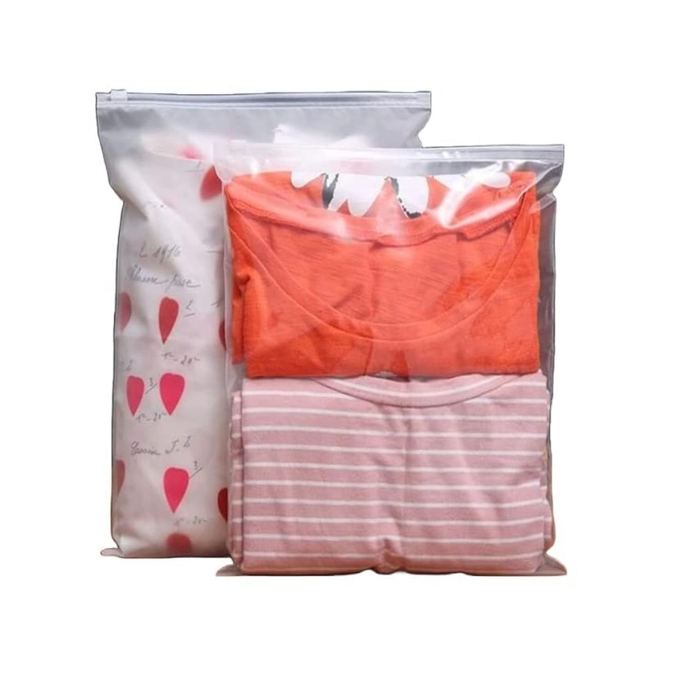 50 Transparent Zippered Garment Bags, 35 x 45 cm