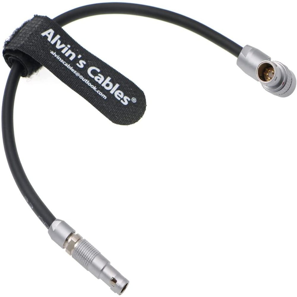 Teradek MDR.X Run-Stop Cable for RED DSMC2 Camera, Rotatable Right-Angle 6-Pin to 4-Pin, 30 cm