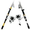 Caihuashopping Professional Telescopic Fishing Rod and Spinning Reel Set (Color: Clear) view 2