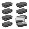 ZEOABSY 10-Pack Black Rectangular Metal Tins with Lids, 9.5 x 6.0 x 2.1 cm view 1