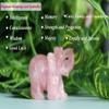 5.1 cm Rose Quartz Elephant Decor, Polished Hand-Carved Stone Sculpture view 4