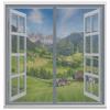 Magnetic Fly Screen for Windows, 200 x 205 cm, Automatic Closing, No-Drill Adhesive Mount view 1