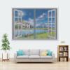 Magnetic Fly Screen for Windows, 200 x 205 cm, Automatic Closing, No-Drill Adhesive Mount view 2
