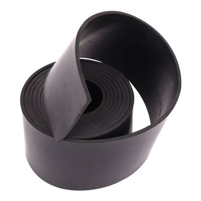 WiCo NR/SBR Black 65 Shore A Rubber Strip Roll, 4 mm x 100 mm x 10 m