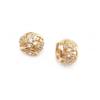 24K Champagne Gold-Colored Brass Cylinder Spacer Beads view 1