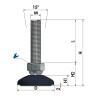 Schwaderer Adjustable Machine Feet KF 50 N, M24×1.5×100, 4-Pack view 2