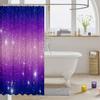 Galaxy Shower Curtain, Glitter Stars, Purple-Pink Ombre, 180 x 180 cm view 3