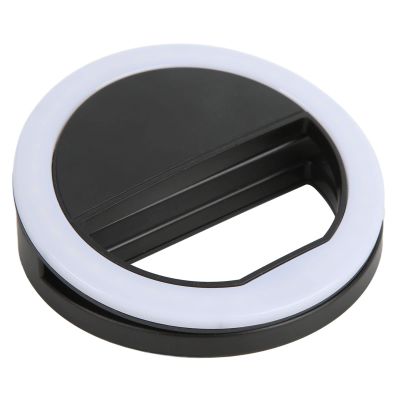 Dimmable LED Ring Light, 360° Soft Glare-Free Selfie Light with 0.4-Inch Clip, 3.43 x 3.43 Inches