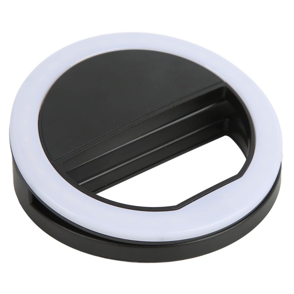 Dimmable LED Ring Light, 360° Soft Glare-Free Selfie Light with 0.4-Inch Clip, 3.43 x 3.43 Inches
