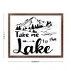 Unbranded Farmhouse Framed Primitive Decor 40.6 x 50.8 cm Painted Wood Sign, “Take Me to the Lake” Retro Wall Art for Indoor and Garden view 2