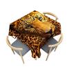 Morbuy Square Outdoor Tablecloth, 3D Leopard Print, Waterproof and Stain-Resistant, Wipeable, 200 x 200 cm view 1